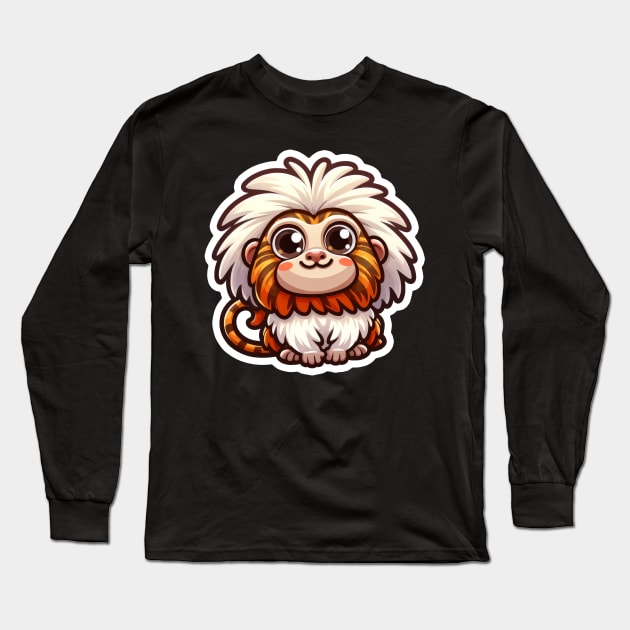 Tamarin Critter Cove Cute Animal A Splash of Forest Frolics and Underwater Whimsy! Long Sleeve T-Shirt by dcohea